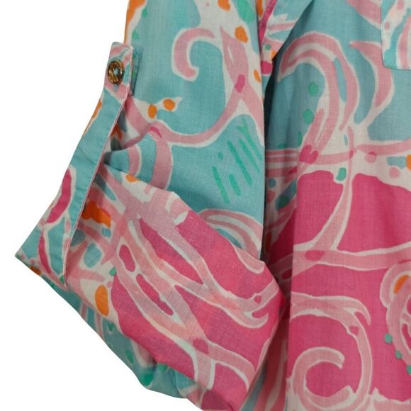 Lilly Pulitzer Captiva Tunic Shirt Dress Size XS Jellies Be Jammin Resort Beachy - Picture 4 of 11